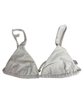 Andie x Demi Moore The Tropez Triangle Bikini Top White Sz SM